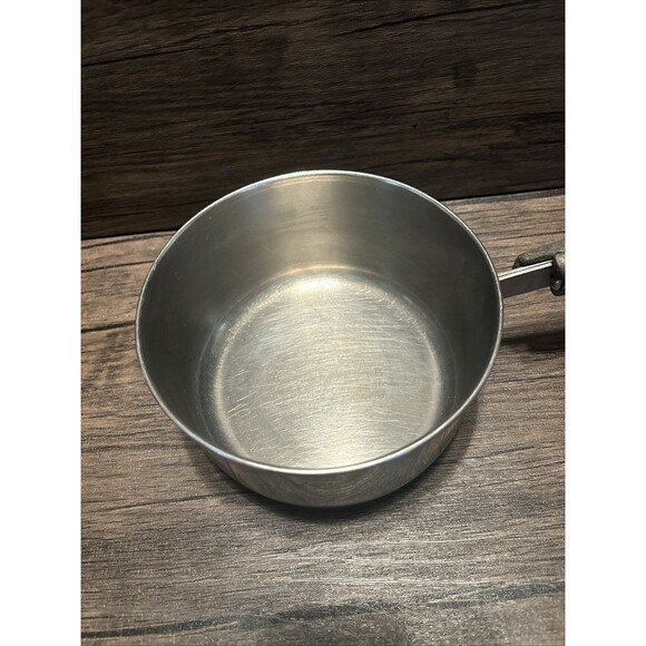 Pre-1968 Vintage Revere Ware 1 Qt Copper Bottom Saucepan Double Screw Handle - Picture 5 of 9